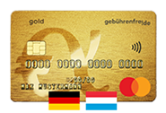 Carte Mastercard Gold sans frais - Allemagne & Luxembourg