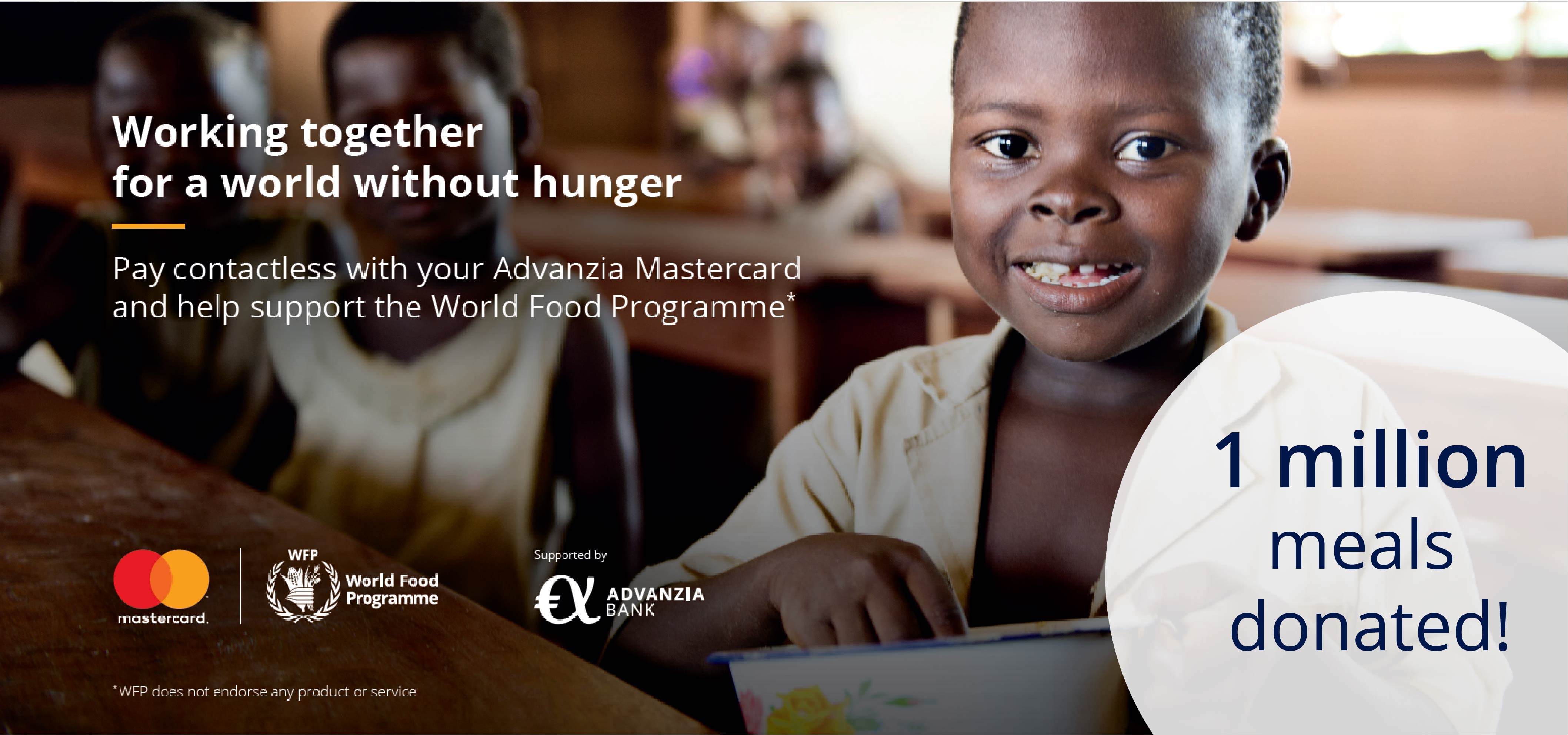 Advanzia and Mastercard donate 1 million meals to children in need